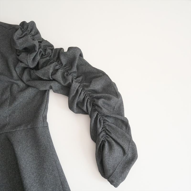 2023AW / Heve / シャーリングぺプラムブラウス / HE13-0023-3F /