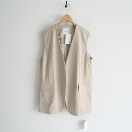 2021SS / SPICK&SPAN / シルクネップスリーブレスジャケット / 21010200303010 / 2402-0962