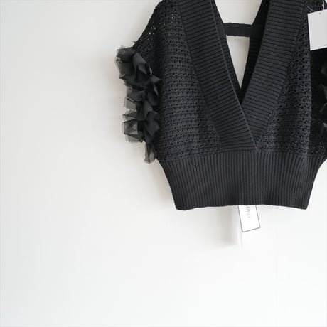 2024SS / 未使用 / IENA購入品 / RITTO / コットンVネック リボンベスト / 24080910001710 / 2512-1550