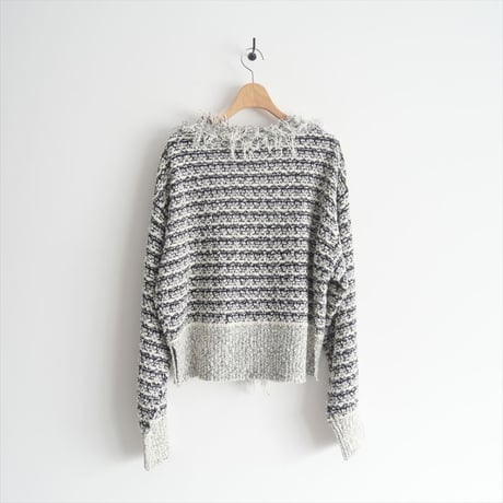 2024 / three dots / Tweedy stitch cardigan / TS702Y / 2405-1490