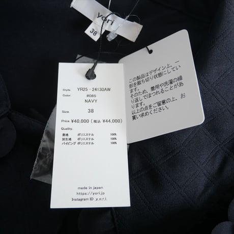 2024・人気完売色 / 未使用 / yori / スカラップショートジャケット / YR25-24130AW / 2503-2035
