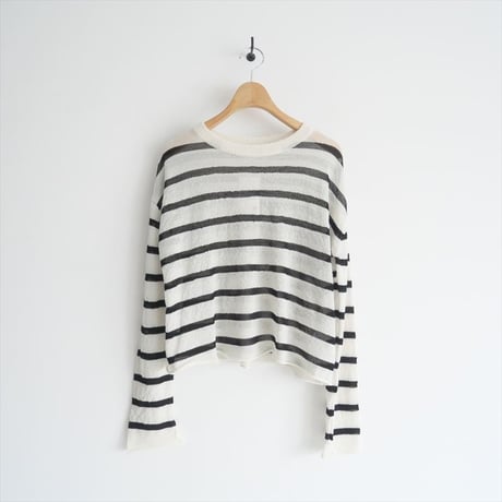 2024SS・人気完売品 / L'Appartement / Border Sheer Knit / 24080560212010 / 2504-0222