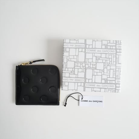 未使用 / Wallet COMME des GARCONS / Polka Dots Embossed(L字型) / SA3100NE / 2405-1087