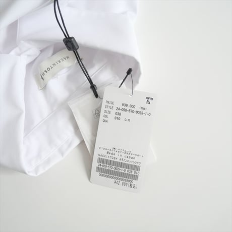 2024SS今季 / 未使用 / L'Appartement購入品 / MACKINTOSH / Aラインコットンシャツ / 24050570002510 / 2406-0800