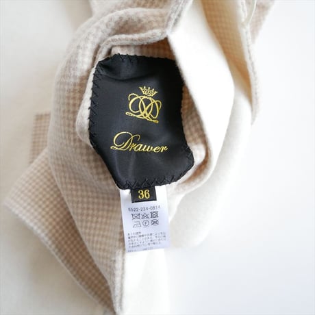 2023AW / Drawer / PRE1 ハウンドトゥースリバー ジレ  / 6522-234-0814 / 2512-0848