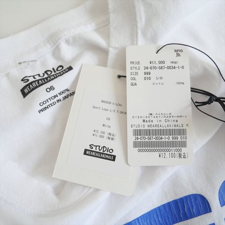 2024・人気完売品 / 未使用 / AP STUDIO別注 / STUDIO WEAREALLANIMALS / 別注ロングスリーブTシャツ / 24070587003410 / 2506-0150