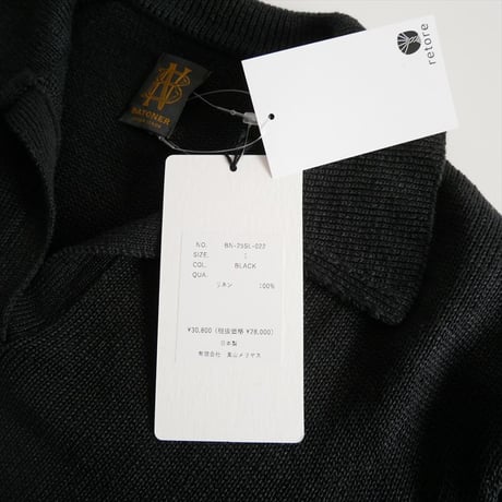 2025SS / 未使用 / BATONER / WASHED HIGH COUNT LINEN POLO SKIPPER / BN-25SL-022 / 2512-2076