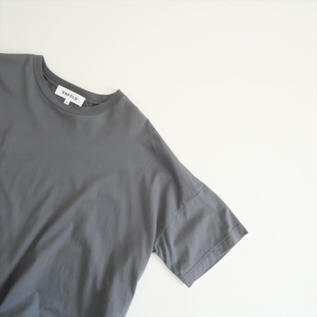 ENFOLD / CURVE LAYERED-HEM T-SHIRT / 300HA280-2800 / 2504-0625