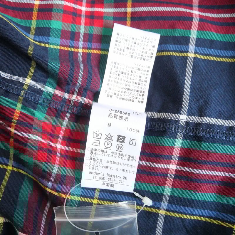 2021AW / mizuiro ind / タータンチェックピンタックチュニック  