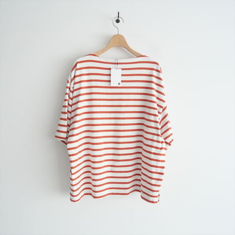 継続販売品 / UpcycleLino / BASIC 天竺ボーダーバスクTシャツ / 600232-7048 / 2404-0584