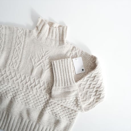 2023AW・人気完売品 / ASEEDONCLOUD / Cable sweater / 232809 / 2507-2106