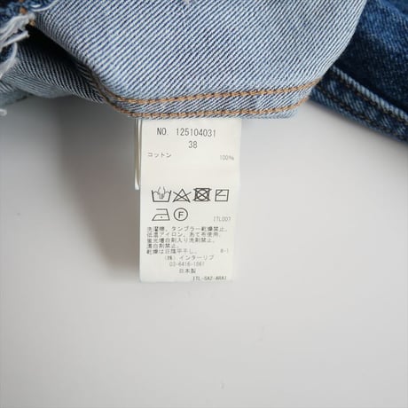 2025SS今季 / SACRA / AUTHENTIC DENIM JACKET / 125104031 / 2505-0458