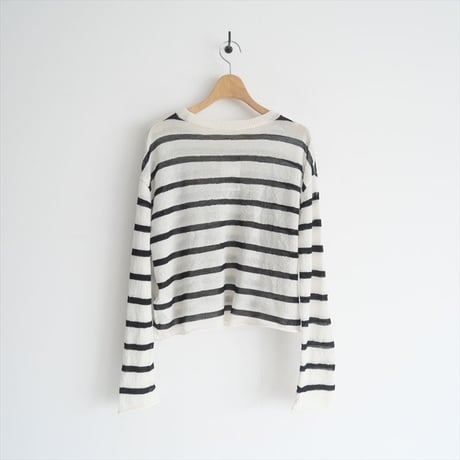 2024SS・人気完売品 / L'Appartement / Border Sheer Knit / 24080560212010 / 2504-0222