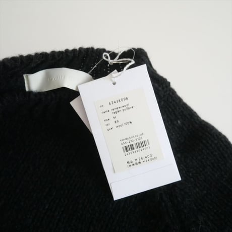 〇2024AW・人気完売品 / 未使用 / evam eva  / RENEW-WOOL RAGLAN PULLOVER / E243K098 / 2503-0072