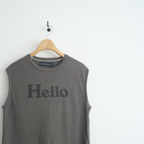 継続販売品 / MADISON BLUE / HELLO NOSLEEVE TEE / MB999-7717 / 2411-0206