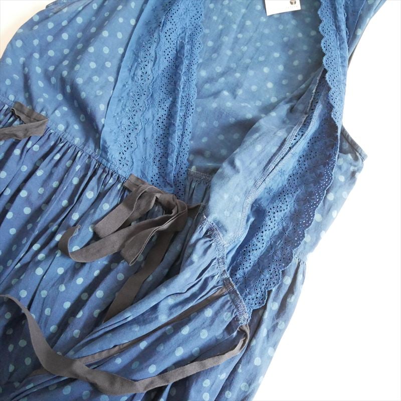 Tao COMME des GARCONS / インディゴ ドット カシュクールワンピース /