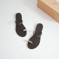 2025SS・人気完売品 未使用 DEUXIEME CLASSE購入品 NICOLAS LAINAS / BROWN SNAKE SANDAL / 25093510002410 2601-0734