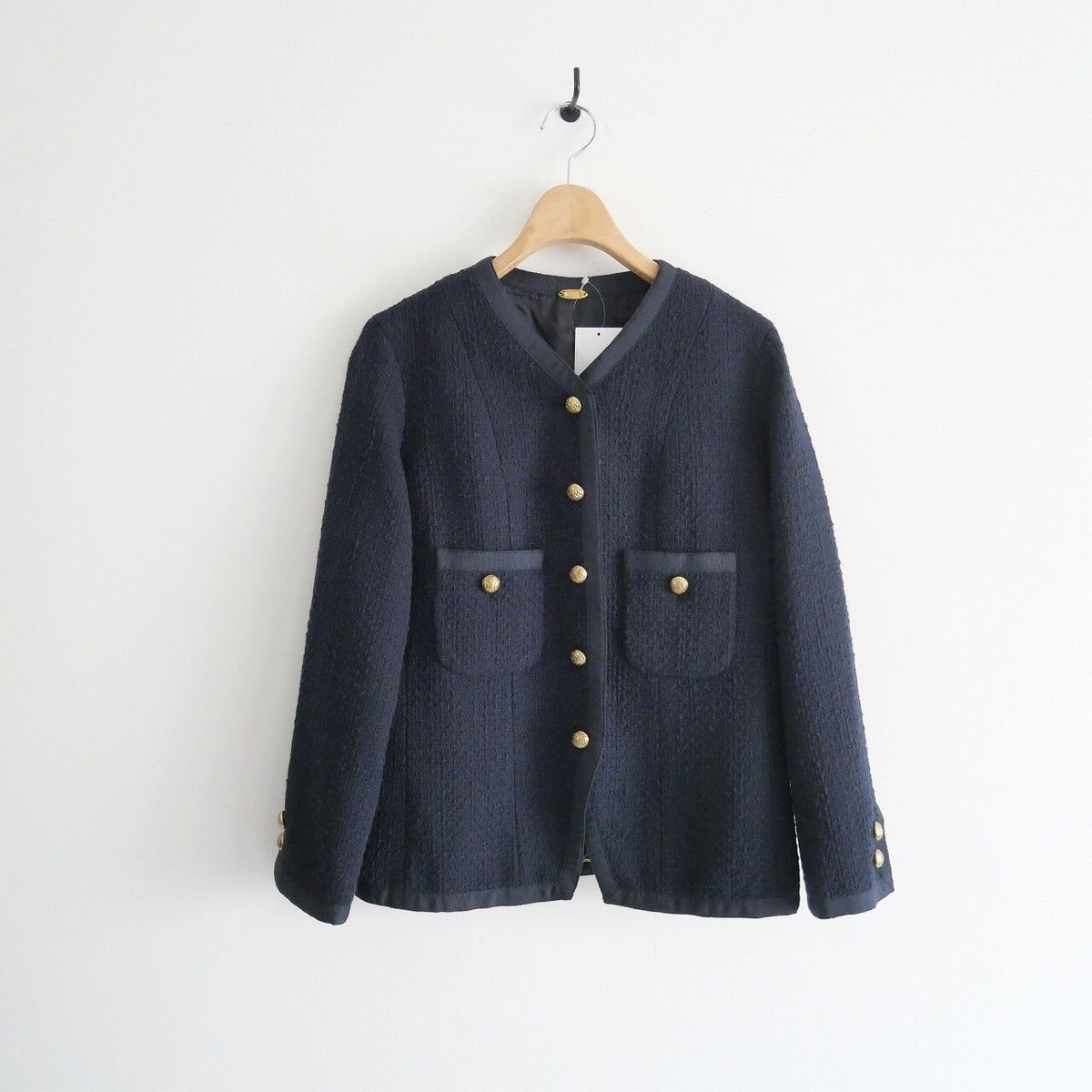 Deuxieme Classe tweed Vネック ジャケット