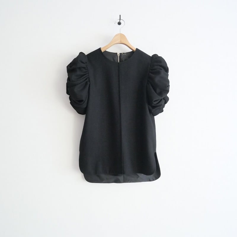 美品RIKO TOKYO watagashi blouse黒綿菓子ブラウス秋冬-
