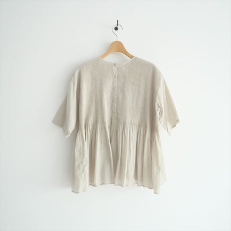 2023SS / maison de soil / CREW-NECK P/O HALF SLEEVE SHIRT WITH PINTUCK / NMDS23121 / 2505-1067