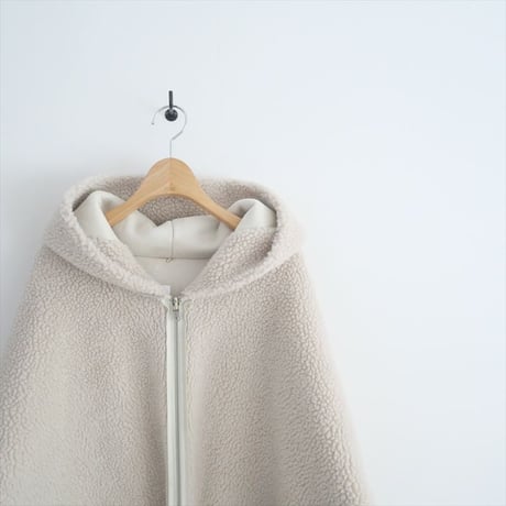 2022AW / Lou Andrea / Mouton Fake Hood Coat / 22020570100730 / 2409-0119