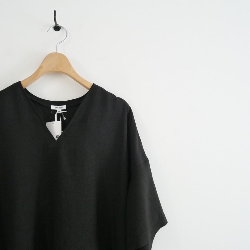 ⭐︎エンフォルド⭐︎リネンライクHalf Sleeve PULLOVER⭐︎クリーム⭐︎ ⭐︎エンフォルド⭐︎リネンライクHalf Sleeve PULLOVER