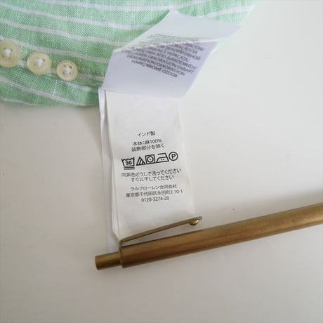 2026SS今季 JOURNAL STANDARD購入品 POLO RALPH LAUREN SPORT SHIRTS　ストライプリネンシャツ 26050410000520 2605-1336