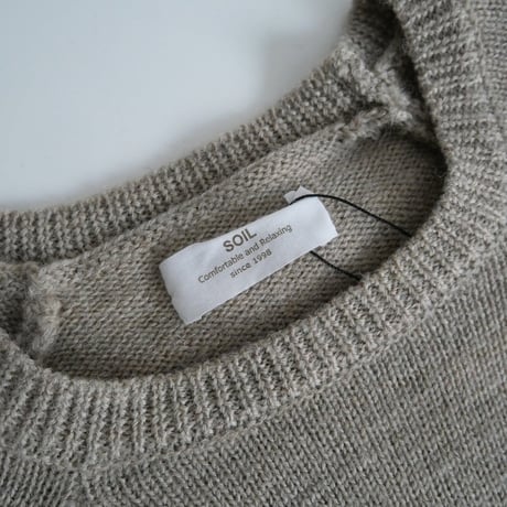 2023AW / SOIL / 5GG 2PLY コッツウォルズ ドルマンスリーブ クルーネックニット / GNSL22701 / 2311-0683