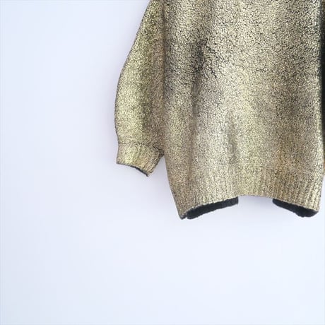 〇2023AW / MECRE / グリッタープリントニットプルオーバー / 2223511039-0 / 2509-0779