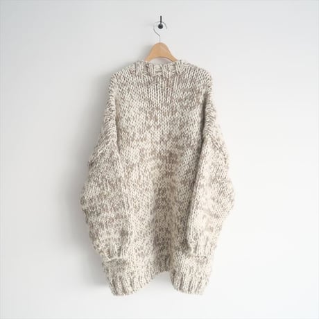 2024AW / ARGUE / WOOL ALPACA MIX HAND KNIT GOWN COAT / 2501-0373