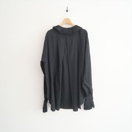 2022AW / 未使用 / JUN MIKAMI / PLEATS COLLAR WOOL BLEND SHIRT / 22AW-6-H / 2508-2195