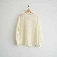 新品 BEIGE, PLUMERIA コットンシアーバックボウタイブラウス 2025SS / BEIGE， 【洗える】PLUMERIA / コットンシアーバックボウタイ