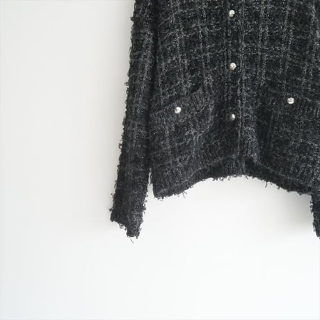 ○2024AW / 未使用 / IENA / ラメツイードニットジャケット / 24080900366030 / 2502-0807