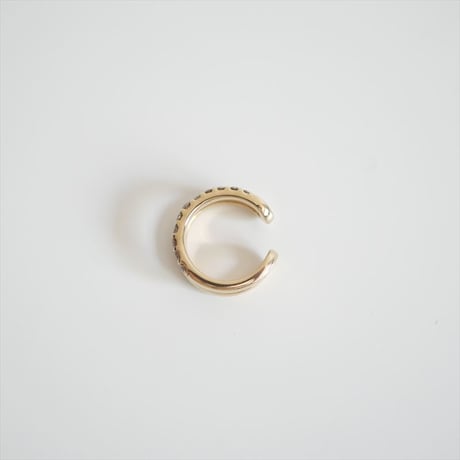 2023・人気完売品 / DECOUVERTE / 10KYG 0.13ct ダイヤモンド Wフープ イヤーカフ(片耳) / 23114895057770 / 2505-0205