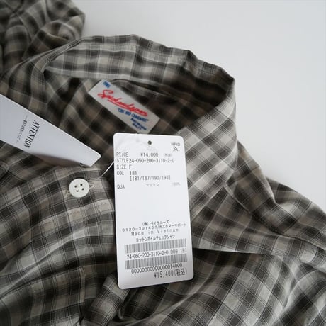 2024SS / 未使用 / SPICK&SPAN / コットンボイルチェックシャツ / 24050200311020 / 2512-114
