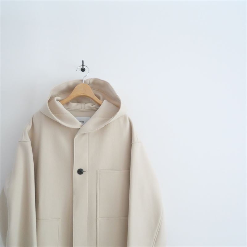 〇2022AW / HYKE / MELTON HOODED WORK COAT / 1735