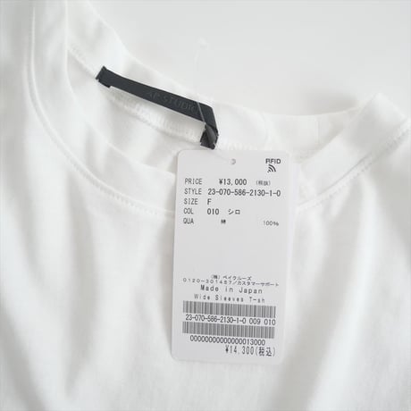 2023SS・人気完売品 / 未使用 / AP STUDIO / ワイドスリーブTシャツ / 23070586213010 / 2409-0763