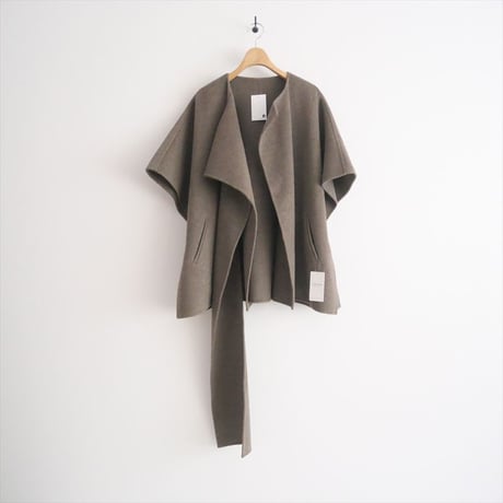 2021AW / 未使用 / VERMEIL par iena / SUPER160sダブルフェイスショートマントコート / 21020938610030 / 2408-0967