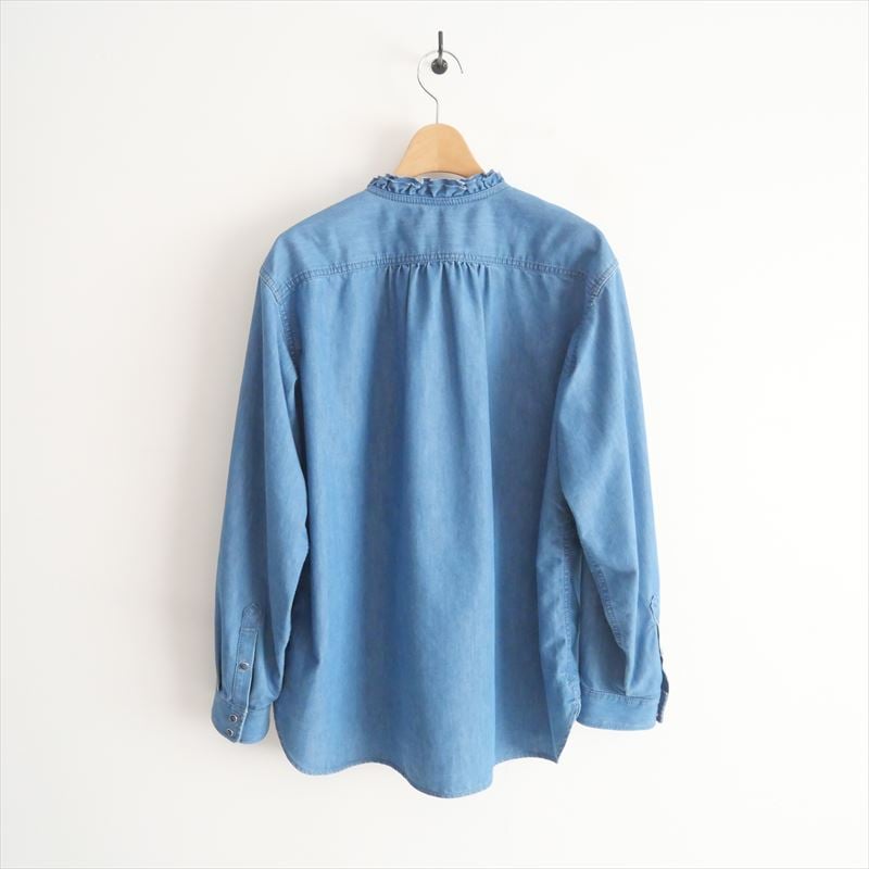ドゥロワー RESORT2 ラッフル デニムシャツ 36 Drawer ドゥロワー RESORT2 ラッフルデニムシャツ 36