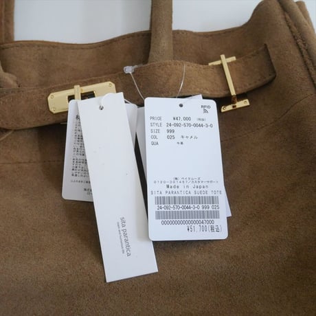 2024AW / 未使用 / SITA PARANTICA / Suede Tote Bag / 24092570004430 / 2509-0610