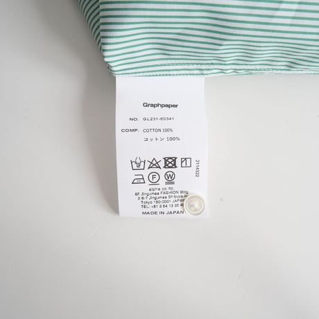 2021 / Graphpaper / High Count Broad Band Oversized Shirt Dress / GL231-60341 / 2311-1037