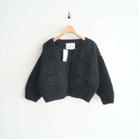 2023AW / crinkle crinkle crinkle / hand knit mini jacket：ニットジャケット / CC-2026 / 2402-0352