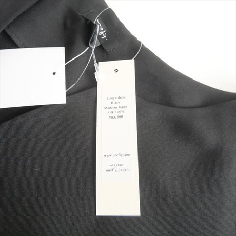 継続販売品 / unefig. / Long v dress シルク / 2506-0024