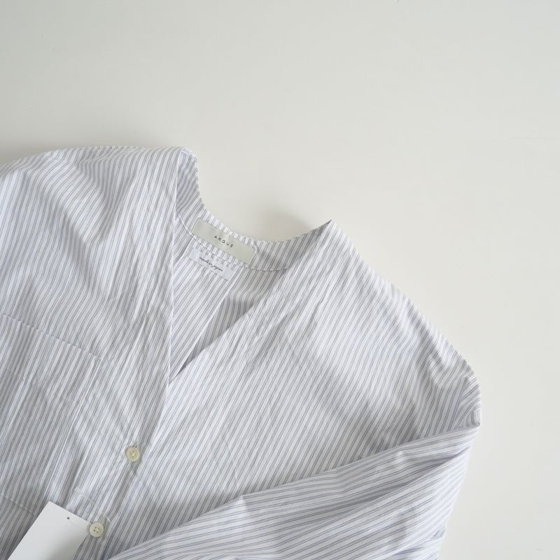 【ARGUE 】極美品 V-NECK TIDY SHIRT 白 ゆったり ARGUE 】極美品 V-NECK TIDY SHIRT 白 ゆったり