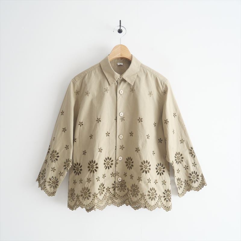 45R ダンプのカットワークシャツ 45Rダンプカットワークの四角シャツ アカシャンブレー 02M - メルカリ