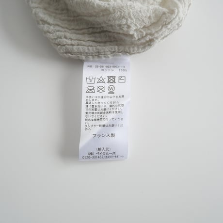 2023SS / Plage別注 / LES ATELIERS FRANCAIS DE CONFECTION / 別注 HENLY NECK L/SL シャツ / 2311-0536