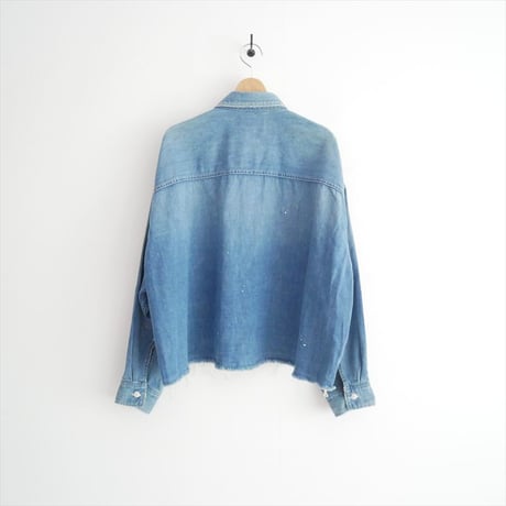 2025・人気完売品 未使用 AP STUDIO購入品 JOHNBULL デニムクロップドシャツ 25050587000630 2606-0204