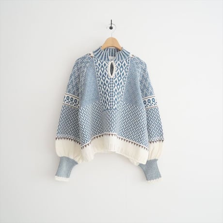 2023AW / 未使用 / ASEEDONCLOUD / Kigansai knit blouse / 232807 / 2507-2090