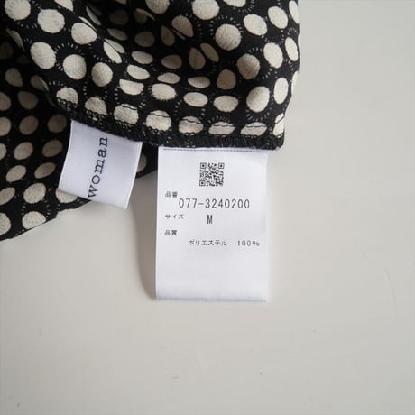 2023AW / human woman / ドットプリントロングワンピース / 077-3240200 / 2505-0744