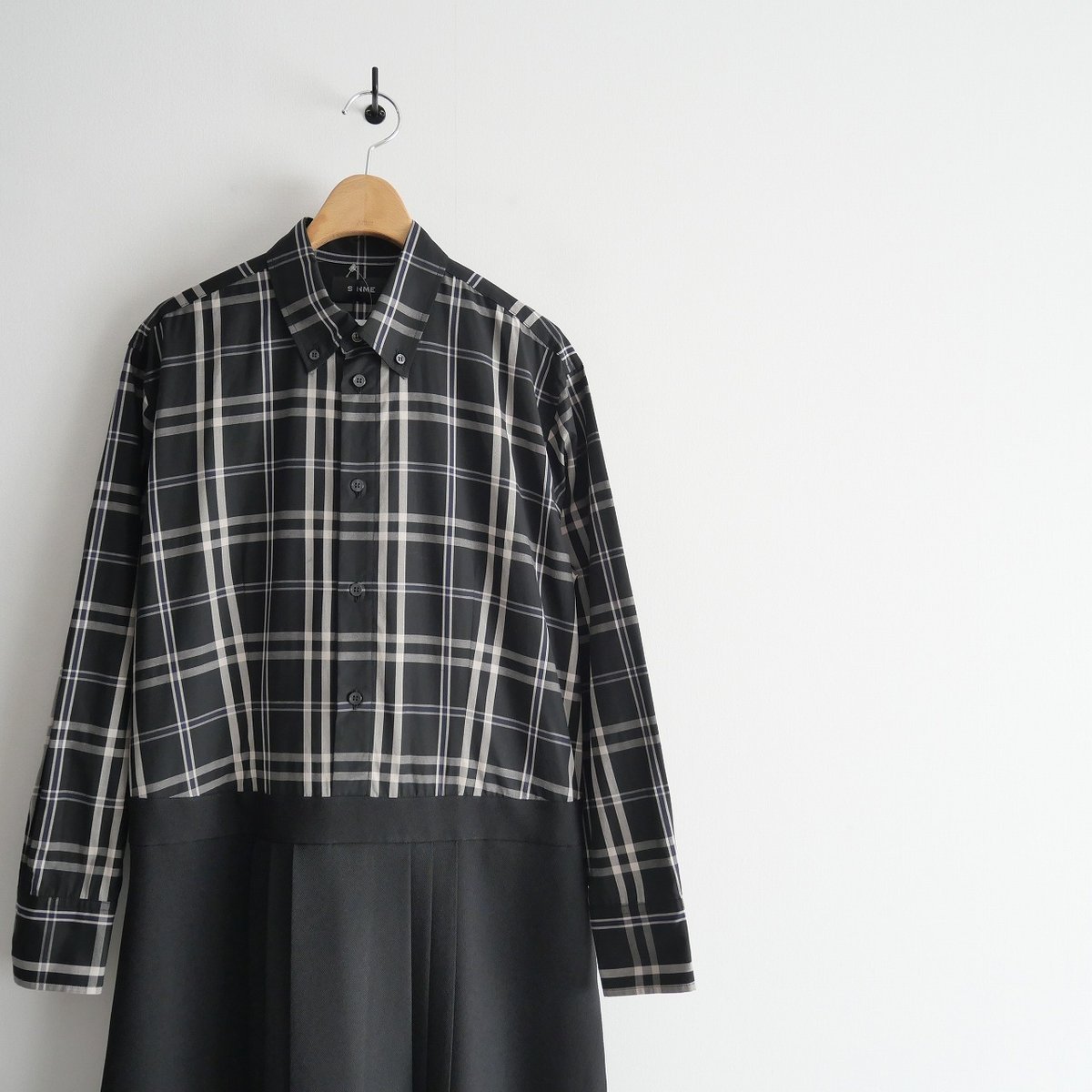 2022AW / 未使用 / SINME / ドッキングシャツワンピース / 22AW-11  